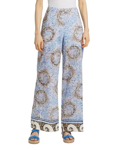 Kobi Halperin Women's Lilley Rosette Tiles Cotton Pants - Skyline Multi | Thumbnail 3 Kobi Halperin Women's Lilley Rosette Tiles Cotton Pants - Skyline Multi | Thumbnail 3