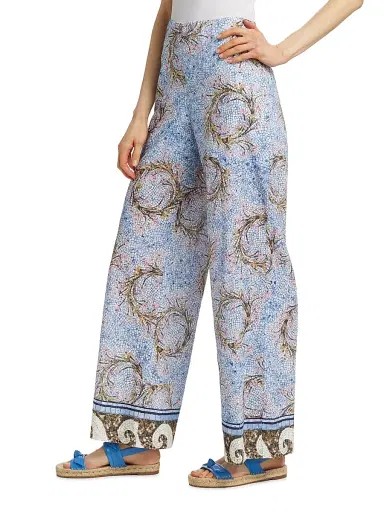 Kobi Halperin Women's Lilley Rosette Tiles Cotton Pants - Skyline Multi | Thumbnail 4 Kobi Halperin Women's Lilley Rosette Tiles Cotton Pants - Skyline Multi | Thumbnail 4