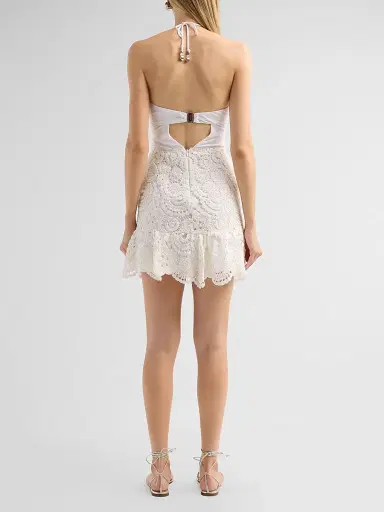 PatBo Women's Gal Embroidered Crochet Mini Dress - White - Size XS | Thumbnail 3 PatBo Women's Gal Embroidered Crochet Mini Dress - White - Size XS | Thumbnail 3