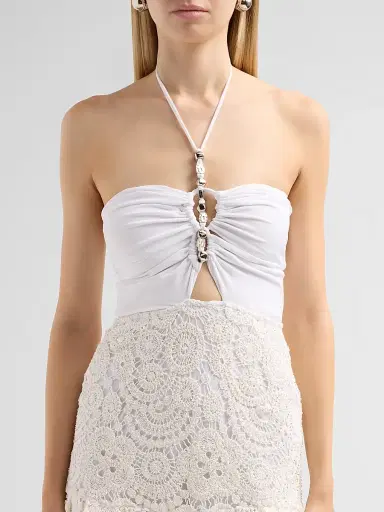 PatBo Women's Gal Embroidered Crochet Mini Dress - White - Size XS | Thumbnail 5 PatBo Women's Gal Embroidered Crochet Mini Dress - White - Size XS | Thumbnail 5