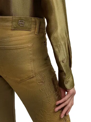 Ralph Lauren Collection Women's Barrett Embroidered Skinny Jeans - Dusty Sage | Thumbnail 7 Ralph Lauren Collection Women's Barrett Embroidered Skinny Jeans - Dusty Sage | Thumbnail 7