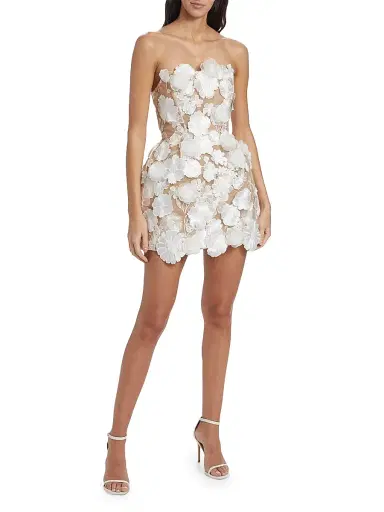 Bronx Banco Women's Jasmine Maraya Floral Minidress - White | Thumbnail 2 Bronx Banco Women's Jasmine Maraya Floral Minidress - White | Thumbnail 2