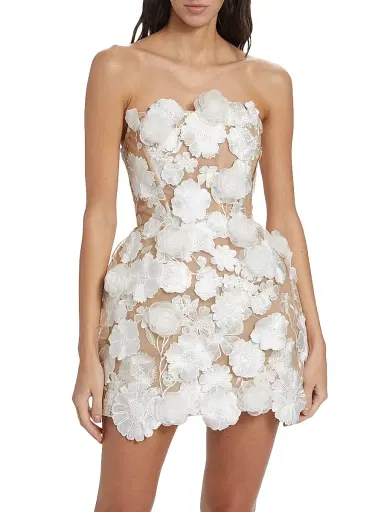 Bronx Banco Women's Jasmine Maraya Floral Minidress - White | Thumbnail 3 Bronx Banco Women's Jasmine Maraya Floral Minidress - White | Thumbnail 3