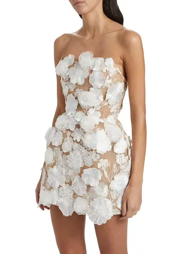 Bronx Banco Women's Jasmine Maraya Floral Minidress - White | Thumbnail 4 Bronx Banco Women's Jasmine Maraya Floral Minidress - White | Thumbnail 4