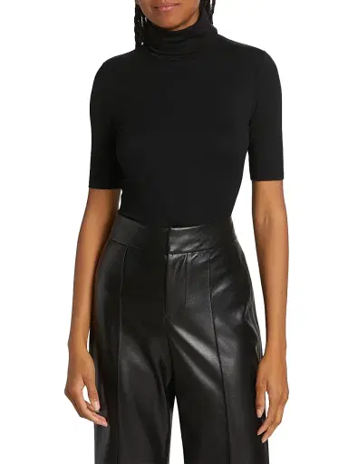 MAJESTIC FILATURES Women's Soft Touch Turtleneck Top - Noir - Size XS | Thumbnail 3 MAJESTIC FILATURES Women's Soft Touch Turtleneck Top - Noir - Size XS | Thumbnail 3