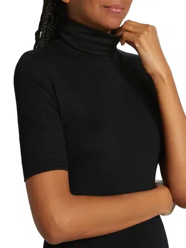 MAJESTIC FILATURES Women's Soft Touch Turtleneck Top - Noir - Size XS | Thumbnail 6 MAJESTIC FILATURES Women's Soft Touch Turtleneck Top - Noir - Size XS | Thumbnail 6