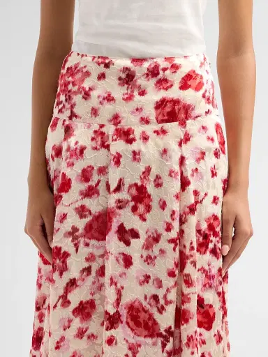 Isabel Marant Women's Hilza Silk-Blend Midi Skirt - Ecru Pink - Size 10 | Thumbnail 5 Isabel Marant Women's Hilza Silk-Blend Midi Skirt - Ecru Pink - Size 10 | Thumbnail 5