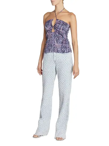 Isabel Marant Women's Becki Halter Top - Faded Night | Thumbnail 2 Isabel Marant Women's Becki Halter Top - Faded Night | Thumbnail 2