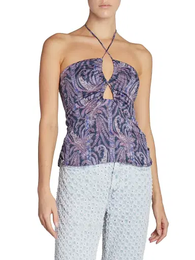 Isabel Marant Women's Becki Halter Top - Faded Night | Thumbnail 3 Isabel Marant Women's Becki Halter Top - Faded Night | Thumbnail 3
