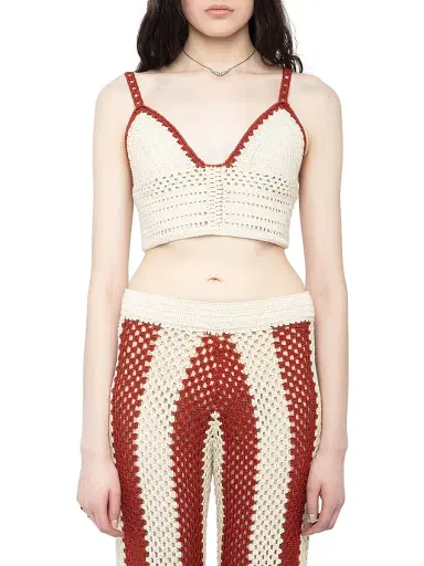 Zadig & Voltaire Women's Taly Crochet Cotton Crop Top | Thumbnail 3 Zadig & Voltaire Women's Taly Crochet Cotton Crop Top | Thumbnail 3