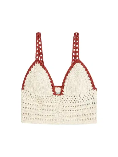 Zadig & Voltaire Women's Taly Crochet Cotton Crop Top | Thumbnail 1 Zadig & Voltaire Women's Taly Crochet Cotton Crop Top | Thumbnail 1