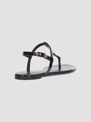 Saint Laurent Women's Cassandra Patent Leather Slingback Thong Sandals | Thumbnail 3 Saint Laurent Women's Cassandra Patent Leather Slingback Thong Sandals | Thumbnail 3