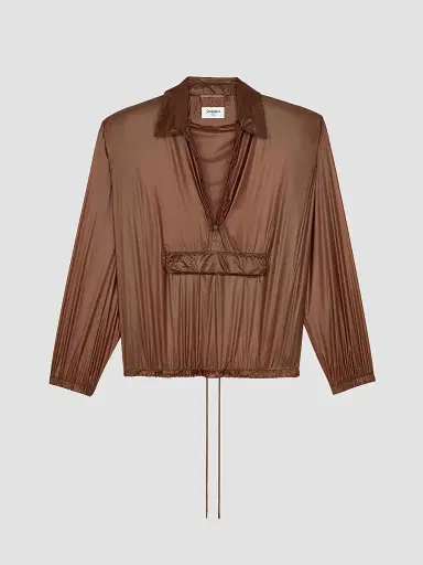 Saint Laurent Men's Windbreaker Jacket in Nylon | Thumbnail 3 Saint Laurent Men's Windbreaker Jacket in Nylon | Thumbnail 3