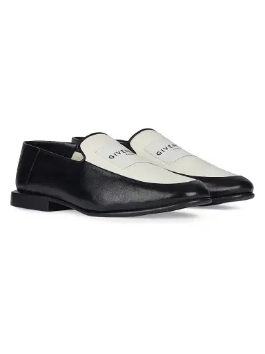 Givenchy Women's Label Loafers in Leather and Canvas | Thumbnail 2 Givenchy Women's Label Loafers in Leather and Canvas | Thumbnail 2
