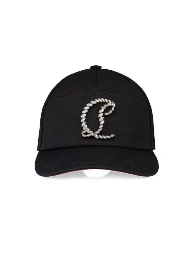 Christian Louboutin Men's Mooncrest Stones Cap - Black | Thumbnail 1 Christian Louboutin Men's Mooncrest Stones Cap - Black | Thumbnail 1