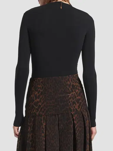 Balenciaga Women's V-Neck Body Top - Black | Thumbnail 3 Balenciaga Women's V-Neck Body Top - Black | Thumbnail 3