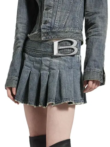 Balenciaga Women's Buckle Pleated Skirt | Thumbnail 3 Balenciaga Women's Buckle Pleated Skirt | Thumbnail 3