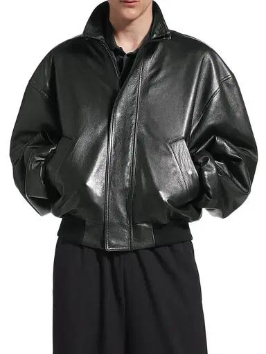 Balenciaga Men's Blouson Leather Jacket | Thumbnail 3 Balenciaga Men's Blouson Leather Jacket | Thumbnail 3