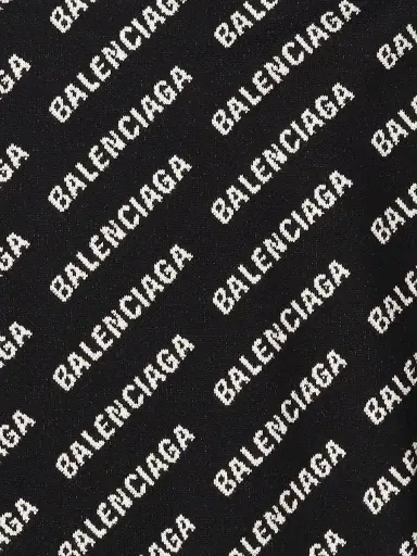 Balenciaga Women's Mini Allover Logo Sweater - Black White | Thumbnail 8 Balenciaga Women's Mini Allover Logo Sweater - Black White | Thumbnail 8