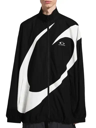 Balenciaga Men's Loop Sports Icon Tracksuit Jacket - Black | Thumbnail 2 Balenciaga Men's Loop Sports Icon Tracksuit Jacket - Black | Thumbnail 2