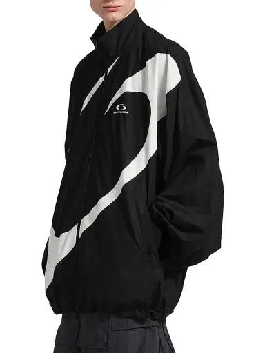 Balenciaga Men's Loop Sports Icon Tracksuit Jacket - Black | Thumbnail 5 Balenciaga Men's Loop Sports Icon Tracksuit Jacket - Black | Thumbnail 5