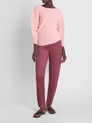 Issey Miyake Women's Misty Pleats Top - Flamingo Pink - Size Small | Thumbnail 2 Issey Miyake Women's Misty Pleats Top - Flamingo Pink - Size Small | Thumbnail 2