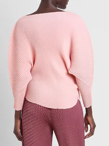 Issey Miyake Women's Misty Pleats Top - Flamingo Pink - Size Small | Thumbnail 3 Issey Miyake Women's Misty Pleats Top - Flamingo Pink - Size Small | Thumbnail 3