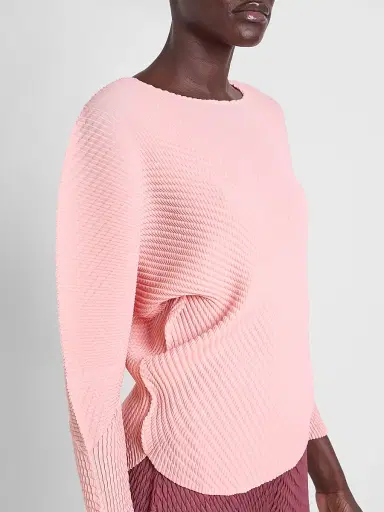 Issey Miyake Women's Misty Pleats Top - Flamingo Pink - Size Small | Thumbnail 5 Issey Miyake Women's Misty Pleats Top - Flamingo Pink - Size Small | Thumbnail 5