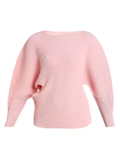 Issey Miyake Women's Misty Pleats Top - Flamingo Pink - Size Small | Thumbnail 1 Issey Miyake Women's Misty Pleats Top - Flamingo Pink - Size Small | Thumbnail 1