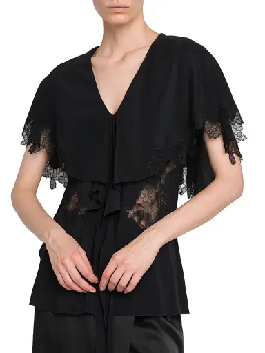 Stella McCartney Women's Lace Detailed Top - Black | Thumbnail 6 Stella McCartney Women's Lace Detailed Top - Black | Thumbnail 6