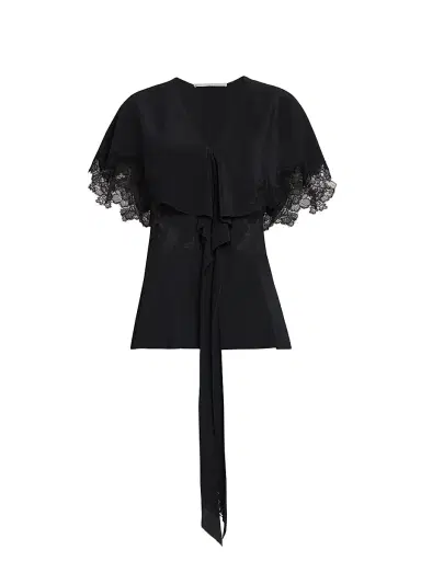 Stella McCartney Women's Lace Detailed Top - Black | Thumbnail 1 Stella McCartney Women's Lace Detailed Top - Black | Thumbnail 1