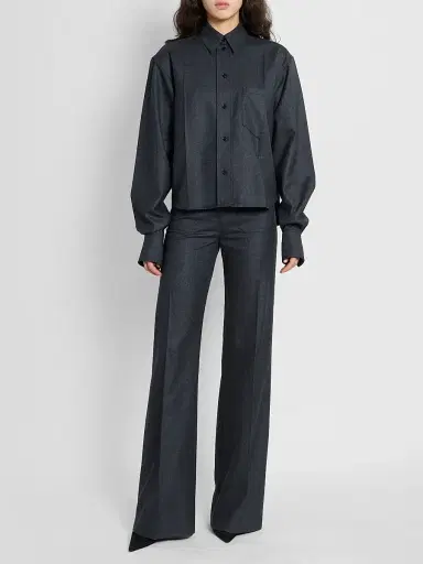 Victoria Beckham Women's Ellys Wool Shirt | Thumbnail 2 Victoria Beckham Women's Ellys Wool Shirt | Thumbnail 2