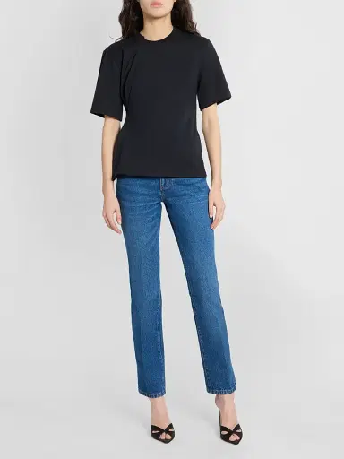 Victoria Beckham Women's Tilly Cotton Crewneck T-Shirt | Thumbnail 2 Victoria Beckham Women's Tilly Cotton Crewneck T-Shirt | Thumbnail 2