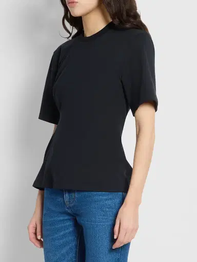 Victoria Beckham Women's Tilly Cotton Crewneck T-Shirt | Thumbnail 4 Victoria Beckham Women's Tilly Cotton Crewneck T-Shirt | Thumbnail 4
