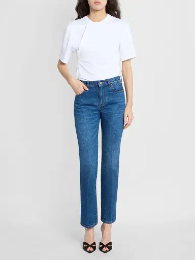 Victoria Beckham Women's Tilly Cotton Crewneck T-Shirt | Thumbnail 2 Victoria Beckham Women's Tilly Cotton Crewneck T-Shirt | Thumbnail 2
