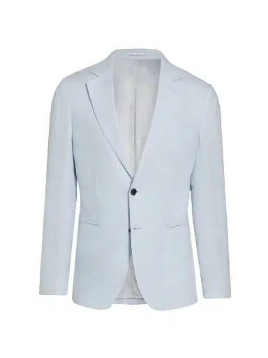 Reiss Men's Kin B Linen Two-Button Blazer - Soft Blue | Thumbnail 1 Reiss Men's Kin B Linen Two-Button Blazer - Soft Blue | Thumbnail 1