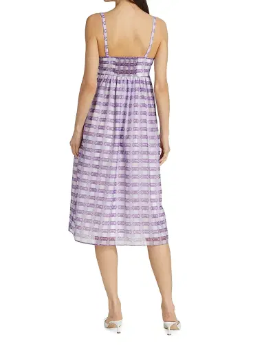 Baum und Pferdgarten Women's Aspen Plaid Fit & Flare Midi-Dress - Bright Violet | Thumbnail 5 Baum und Pferdgarten Women's Aspen Plaid Fit & Flare Midi-Dress - Bright Violet | Thumbnail 5