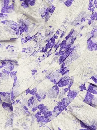 byTiMo Women's Floral Linen & Cotton Minidress - Lilac Blossom | Thumbnail 7 byTiMo Women's Floral Linen & Cotton Minidress - Lilac Blossom | Thumbnail 7