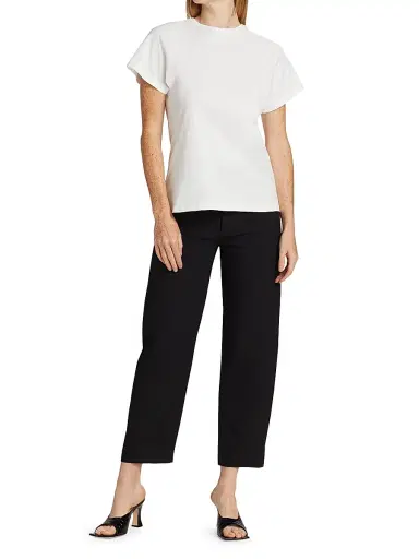 Toteme Women's Curved Seam T-Shirt - Off White | Thumbnail 2 Toteme Women's Curved Seam T-Shirt - Off White | Thumbnail 2