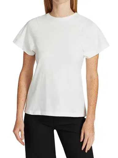Toteme Women's Curved Seam T-Shirt - Off White | Thumbnail 3 Toteme Women's Curved Seam T-Shirt - Off White | Thumbnail 3