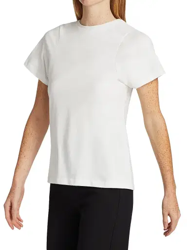 Toteme Women's Curved Seam T-Shirt - Off White | Thumbnail 4 Toteme Women's Curved Seam T-Shirt - Off White | Thumbnail 4