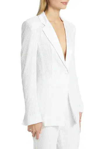 Rotate Birger Christensen Women's Water Sequin Blazer - Bright White | Thumbnail 4 Rotate Birger Christensen Women's Water Sequin Blazer - Bright White | Thumbnail 4