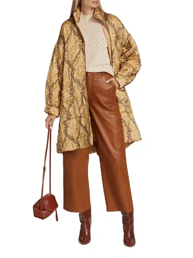 byTiMo Women's Quilted Satin Belted Coat - Antique | Thumbnail 2 byTiMo Women's Quilted Satin Belted Coat - Antique | Thumbnail 2