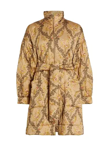 byTiMo Women's Quilted Satin Belted Coat - Antique | Thumbnail 1 byTiMo Women's Quilted Satin Belted Coat - Antique | Thumbnail 1