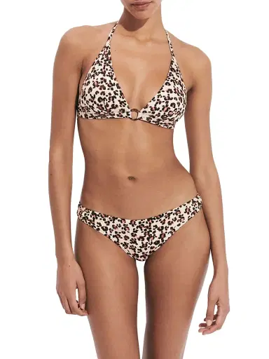 Vilebrequin Women's Turtles Leopard String Bikini Top - Paille | Thumbnail 2 Vilebrequin Women's Turtles Leopard String Bikini Top - Paille | Thumbnail 2