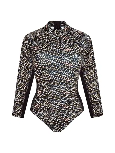 Vilebrequin Women's Pearl Long-Sleeve Rashguard - Black Noir | Thumbnail 1 Vilebrequin Women's Pearl Long-Sleeve Rashguard - Black Noir | Thumbnail 1