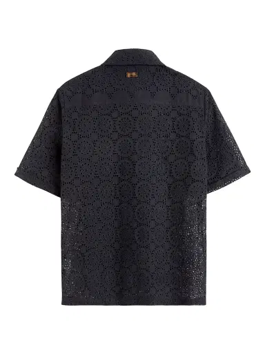 Vilebrequin Women's Broderie Anglaise Short-Sleeve Shirt - Noir | Thumbnail 2 Vilebrequin Women's Broderie Anglaise Short-Sleeve Shirt - Noir | Thumbnail 2