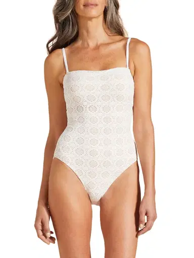 Vilebrequin Women's Broderie Anglaise One-Piece Swimsuit - Off White | Thumbnail 3 Vilebrequin Women's Broderie Anglaise One-Piece Swimsuit - Off White | Thumbnail 3