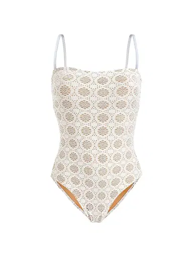 Vilebrequin Women's Broderie Anglaise One-Piece Swimsuit - Off White | Thumbnail 1 Vilebrequin Women's Broderie Anglaise One-Piece Swimsuit - Off White | Thumbnail 1
