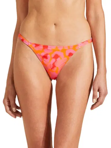 Vilebrequin Women's Vichy Jacquard Bikini Bottom - Coquelicot | Thumbnail 2 Vilebrequin Women's Vichy Jacquard Bikini Bottom - Coquelicot | Thumbnail 2